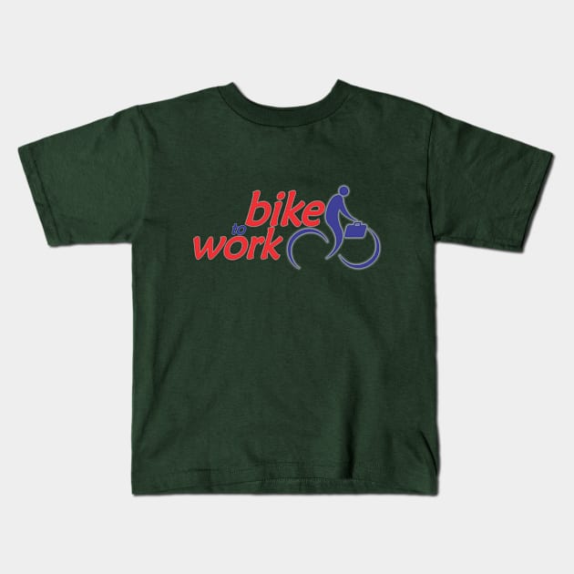 Bike to work Kids T-Shirt by anton23